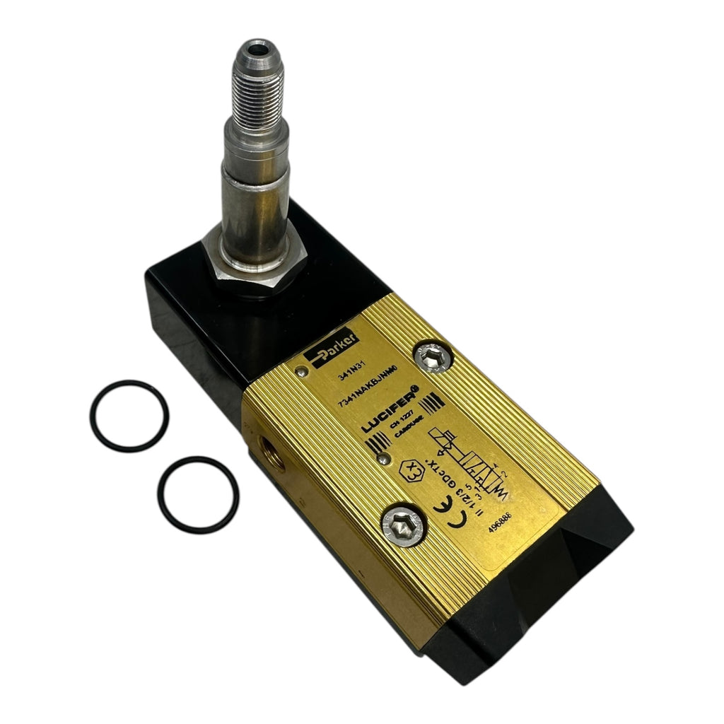 Parker Lucifer 341N31 Magnetventil 3/2-Wege G1/4 Messing ATEX Pneumatikventil neu