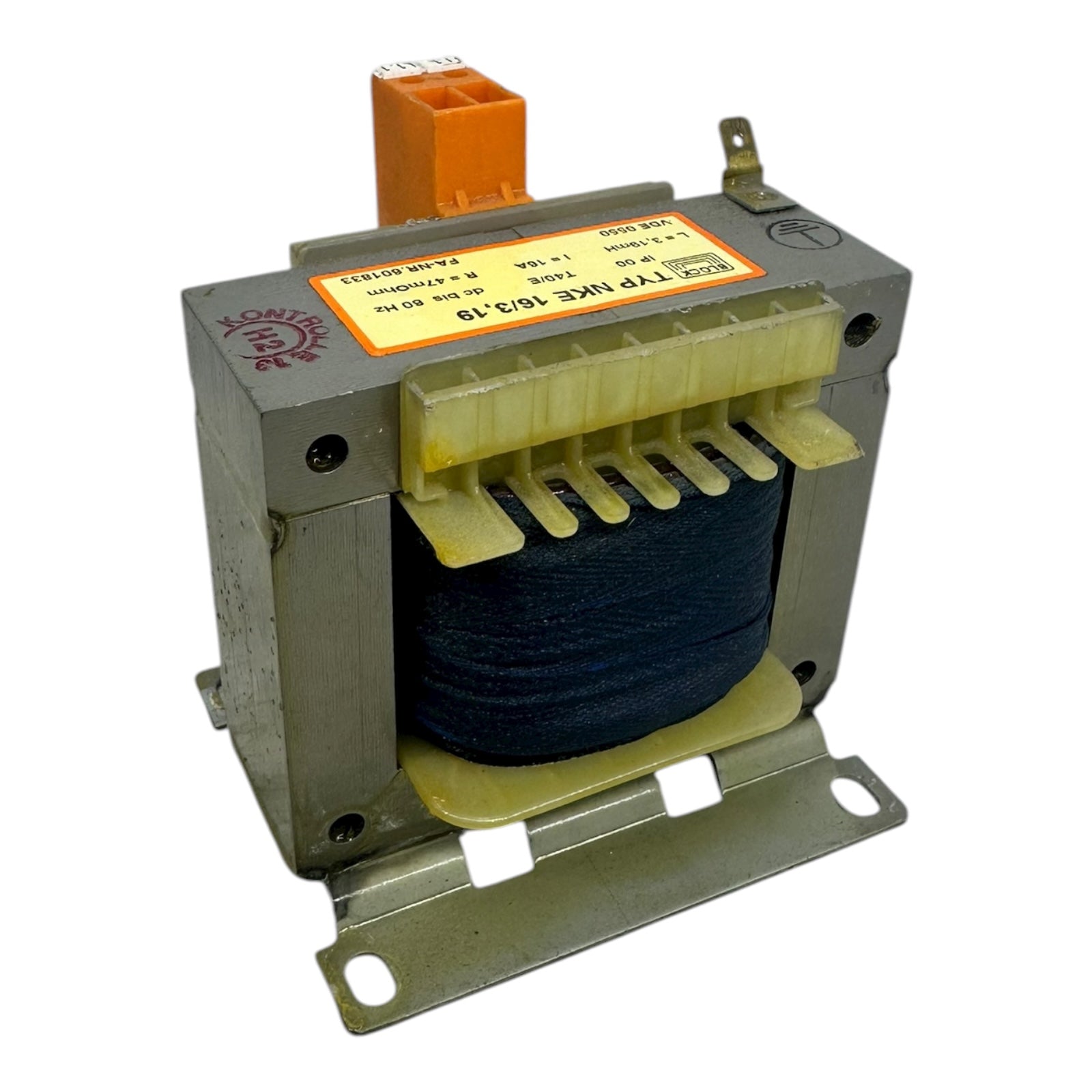 BLOCK NKE 16/3,19 Drosselspule 3,19 mH 16A 47 mΩ IP00 T40/E Trafo Spule