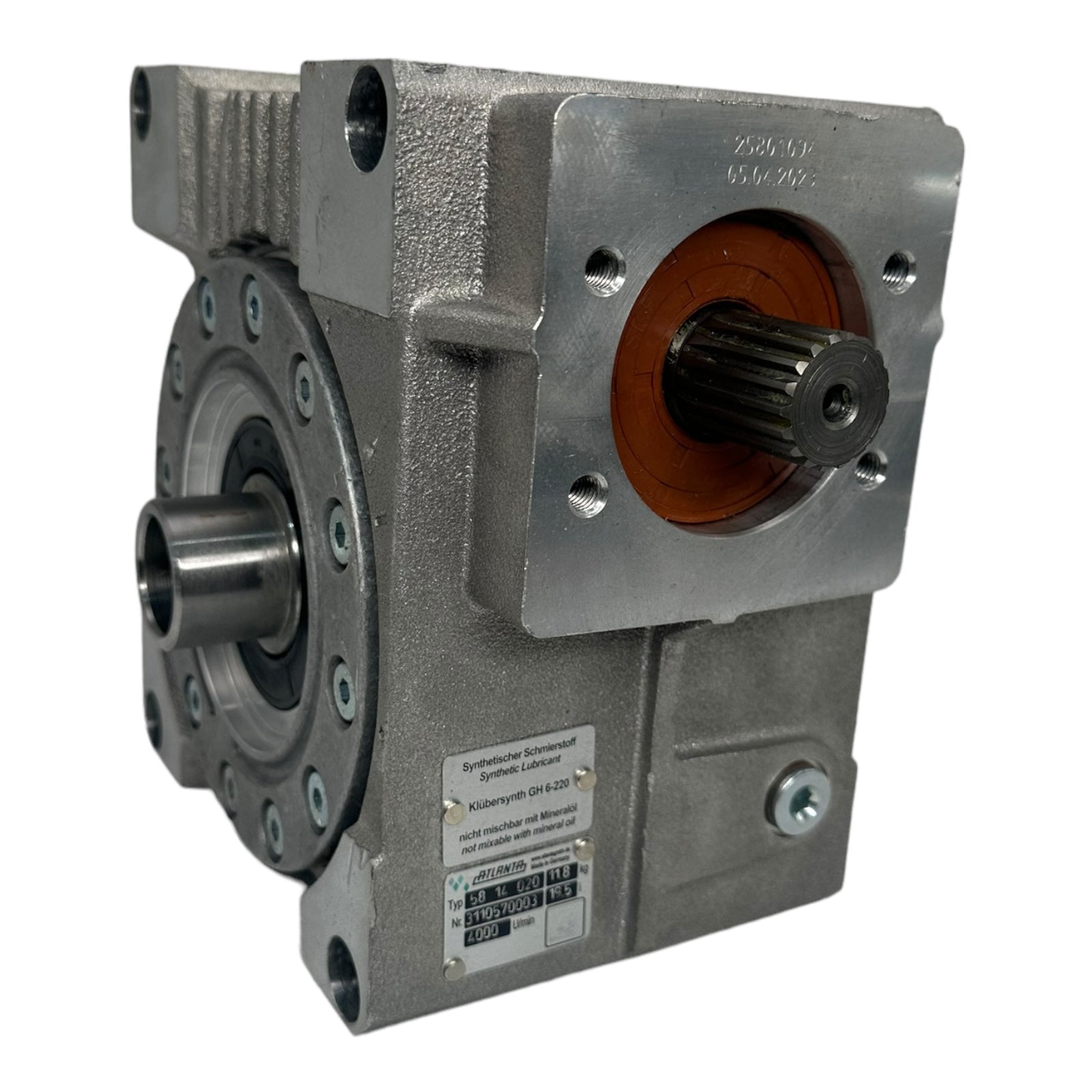 Atlanta 58 14 020 Schneckengetriebe Hochleistungsgetriebe i: 19,5 / U/min: 4000