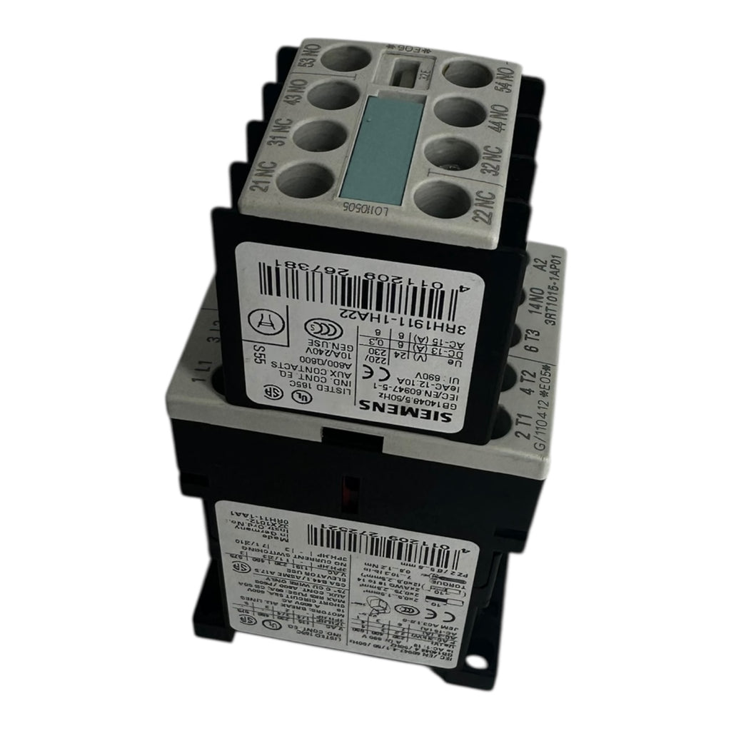 3x Siemens 3RT1015-1AP01 Schütz 3-polig 24V AC Hilfskontaktblock