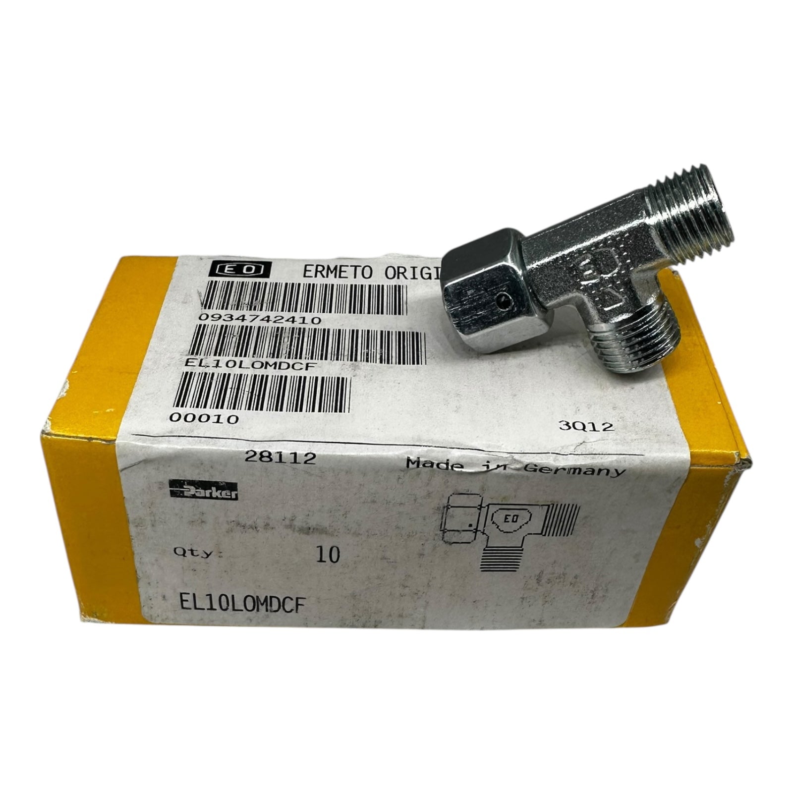 10x Parker Ermeto EL10LOMDCF Hydraulik T-Stück Verschraubung 10mm Außengewinde
