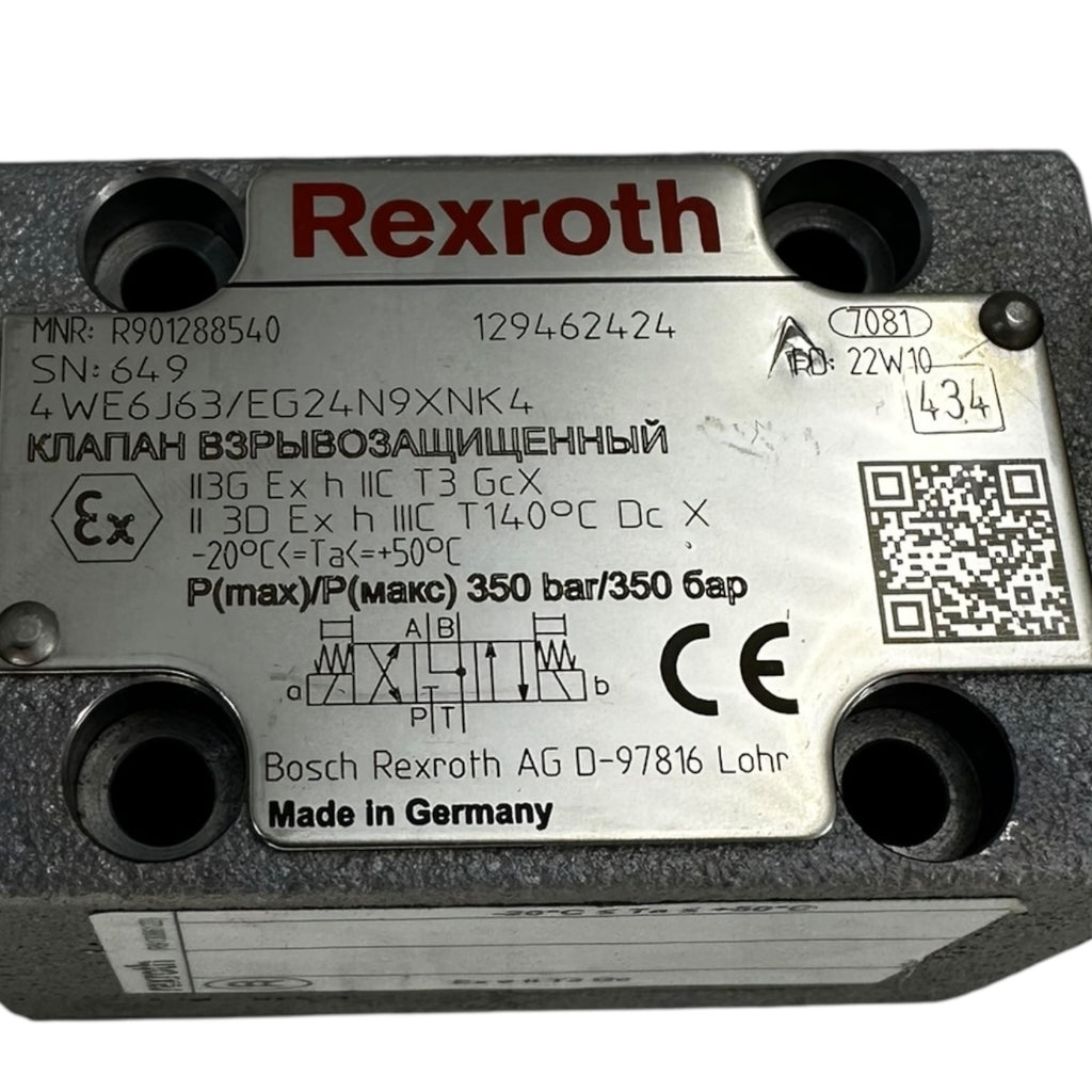 Rexroth 4WE6J63/EG24N9XNK4 Hydraulikventil 24V DC Ex-Schutz NG6 350bar