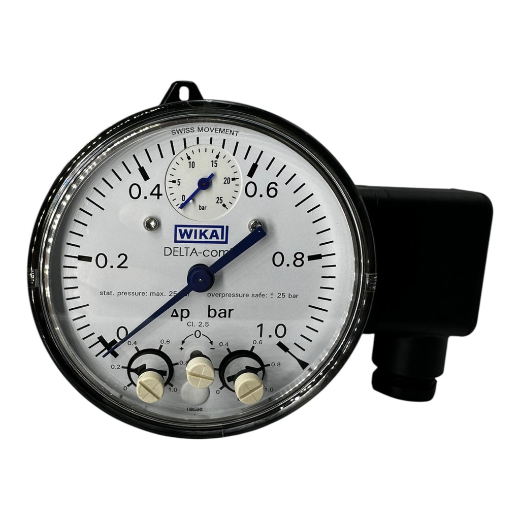 WIKA Differenzdruckmanometer DPGS40.100-D 0–1 bar SPDT Schalter IP65 neu