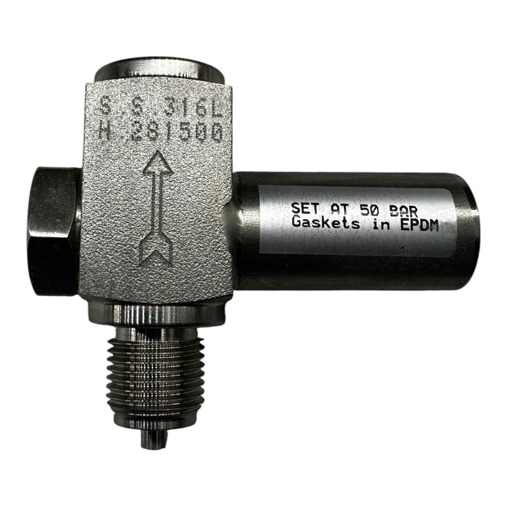Sicherheitsventil 1/2” Edelstahl 316L Set 50 bar EPDM Dichtung Überdruckventil