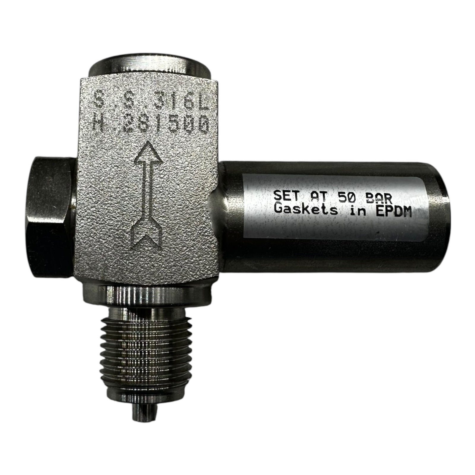 Sicherheitsventil 1/2” Edelstahl 316L Set 50 bar EPDM Dichtung Überdruckventil