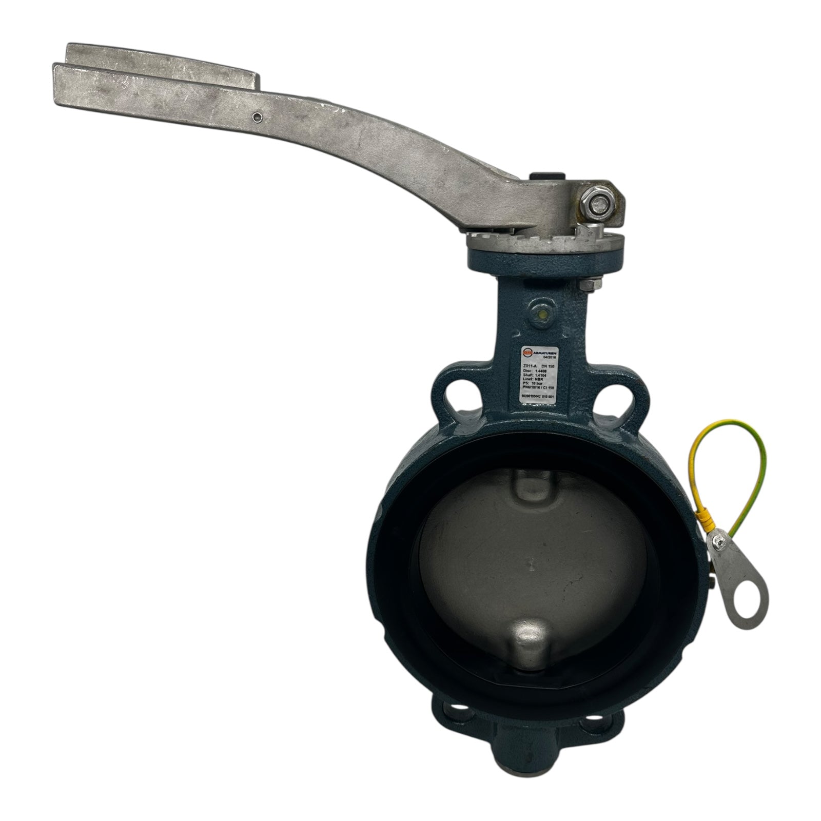Ebro Z011-A Absperrklappe DN150 PN10 NBR Edelstahl 1.4408/1.4104 Handhebel
