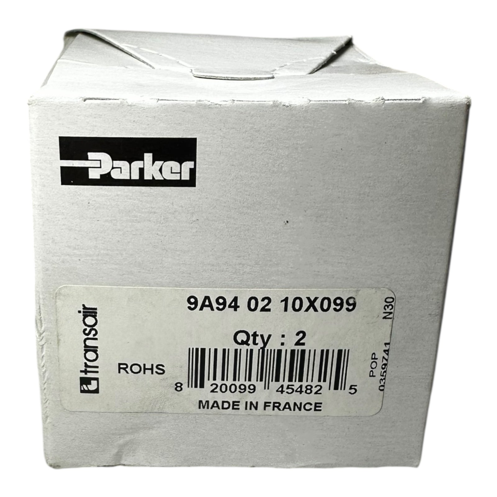 2x Parker Transair 9A94 02 10X099 Rohrverbinder Pneumatik Steckfitting