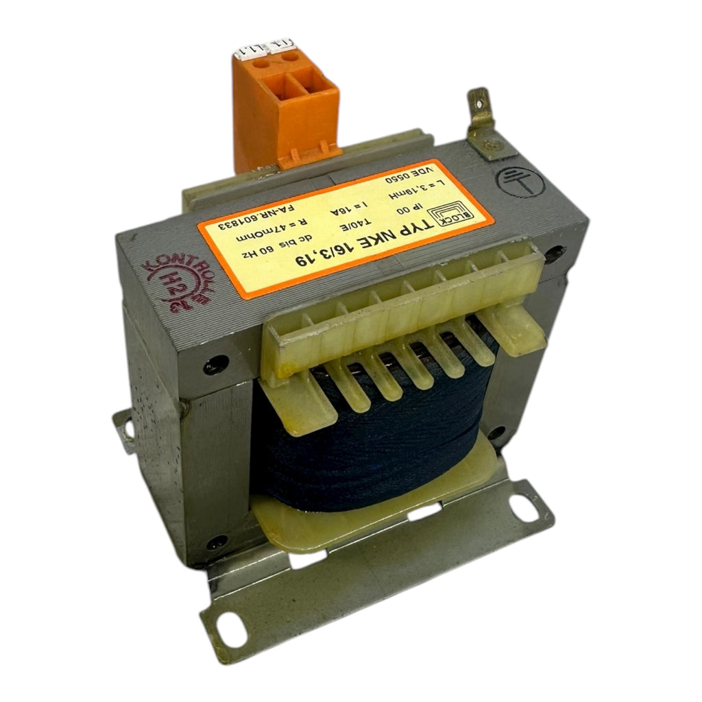 BLOCK NKE 16/3,19 Drosselspule 3,19 mH 16A 47 mΩ IP00 T40/E Trafo Spule