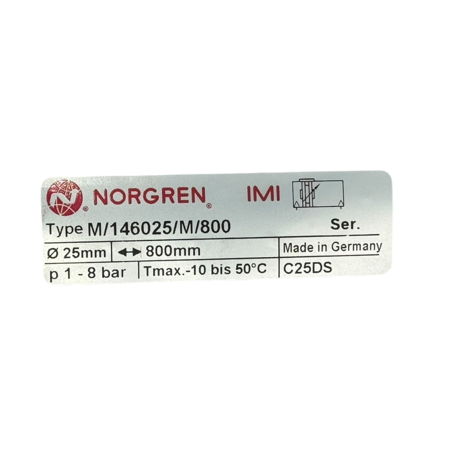 IMI Norgren LINTRA M/146025/M/800 Zylinder Ø25mm 800mm Hub Pneumatikzylinder