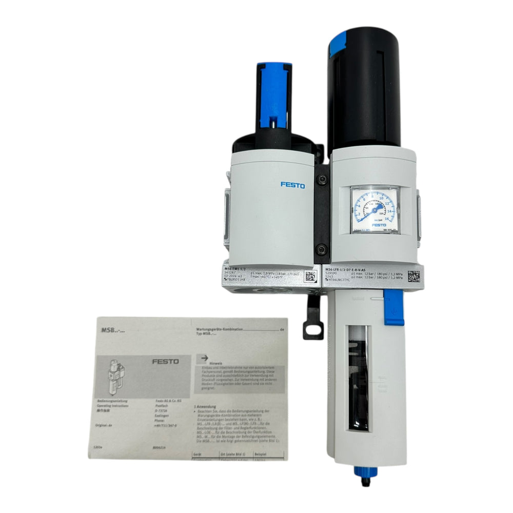 Festo MSB6-1/2:C3:J2-WP - 542274 Wartungseinheit Filterregler Öler MS6 1/2”