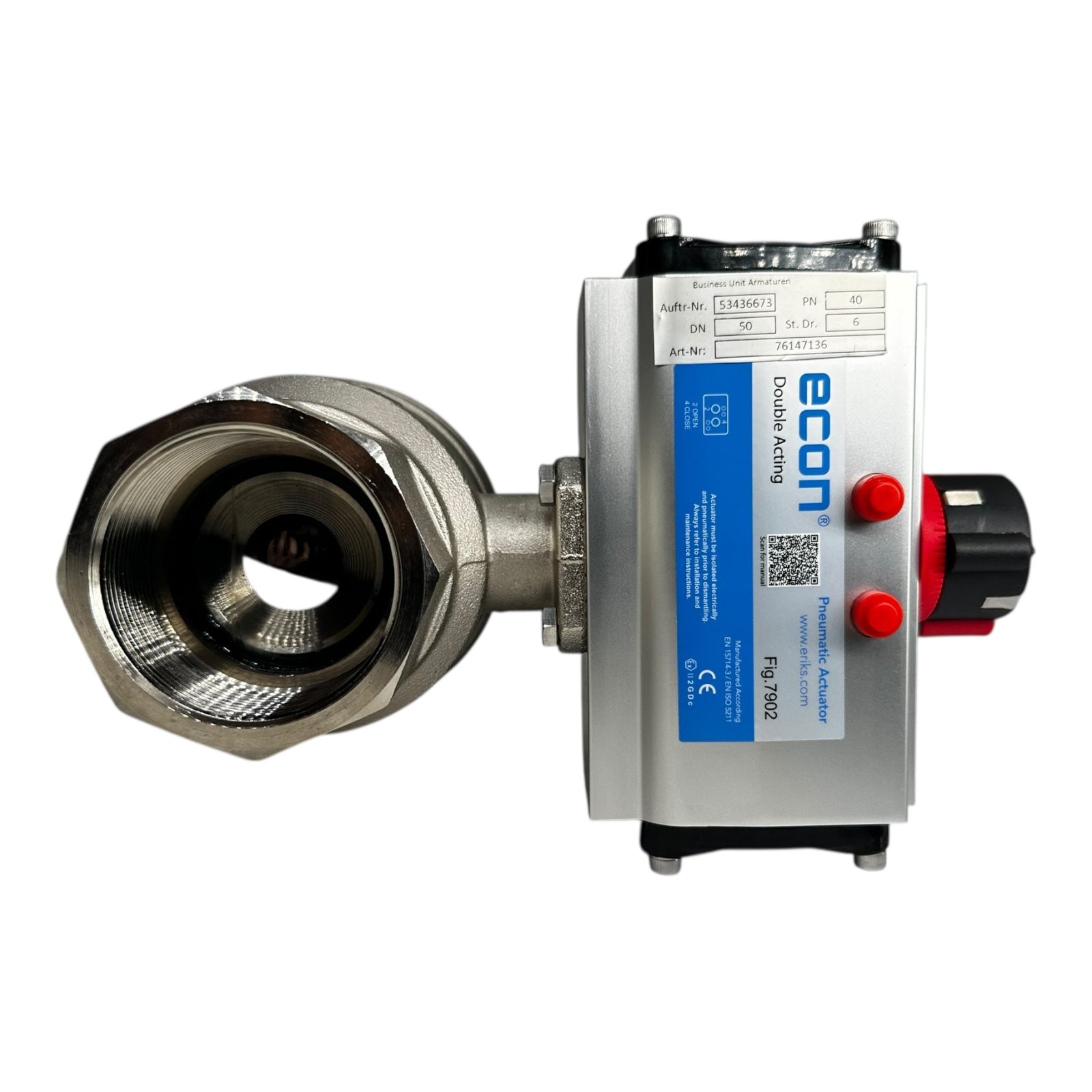 Econ 53436673 Pneumatik Antrieb Fig.7902 doppeltwirkend ISO5211