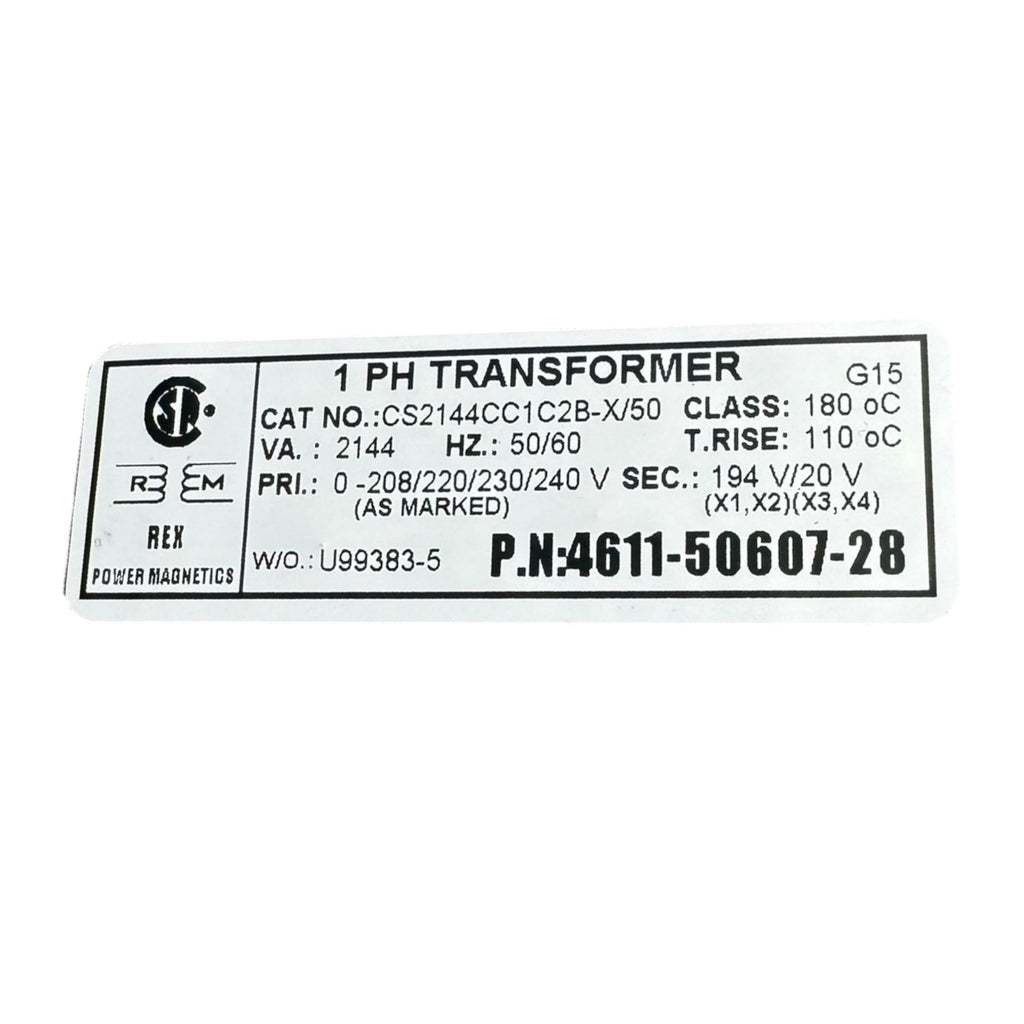 REX 4611-50607-28 Transformator 1-phasig 2144VA 230V 20V Steuertrafo