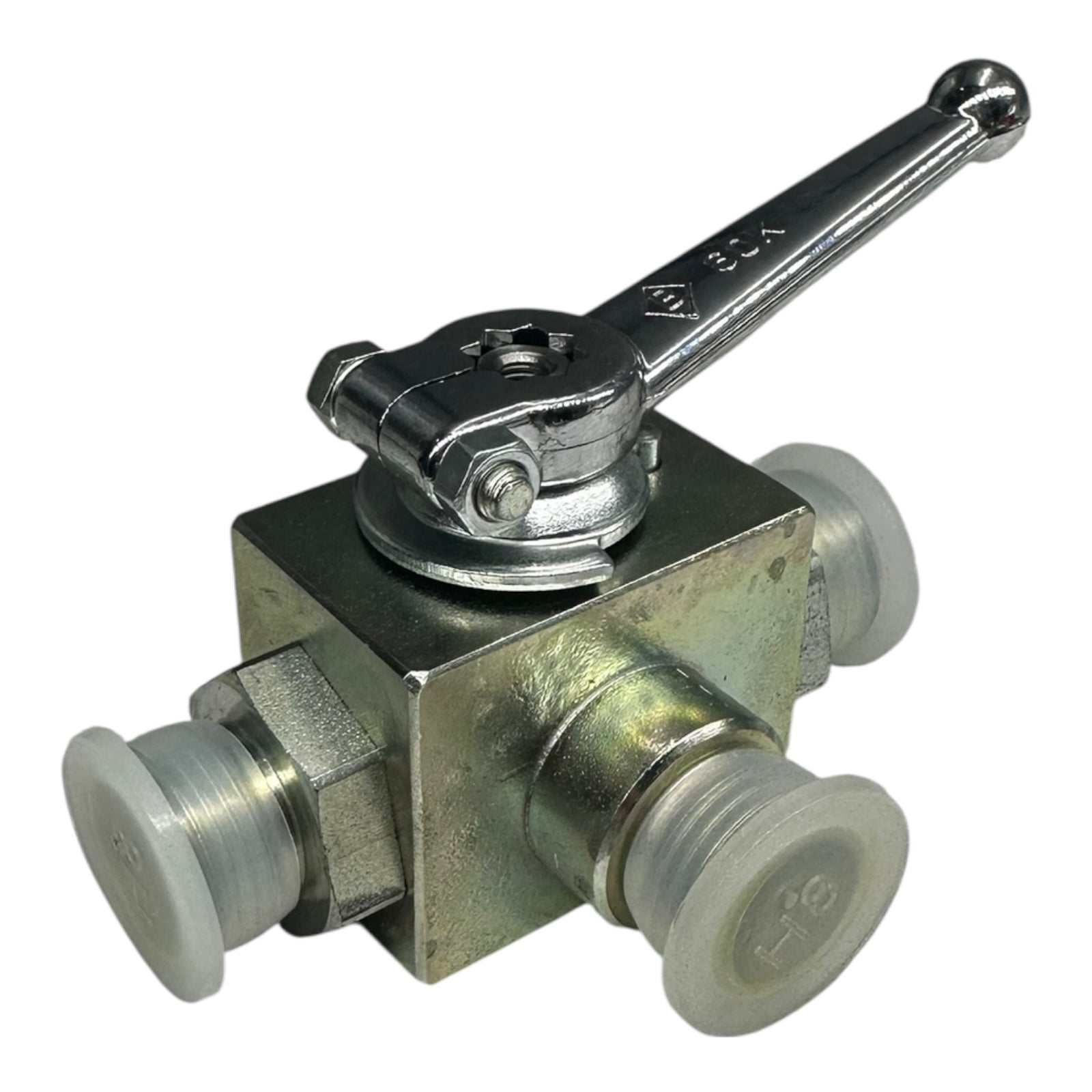 Böhmer Kugelhahn DN10 PN25 3-Wege Ventil Edelstahl PTFE Dichtung