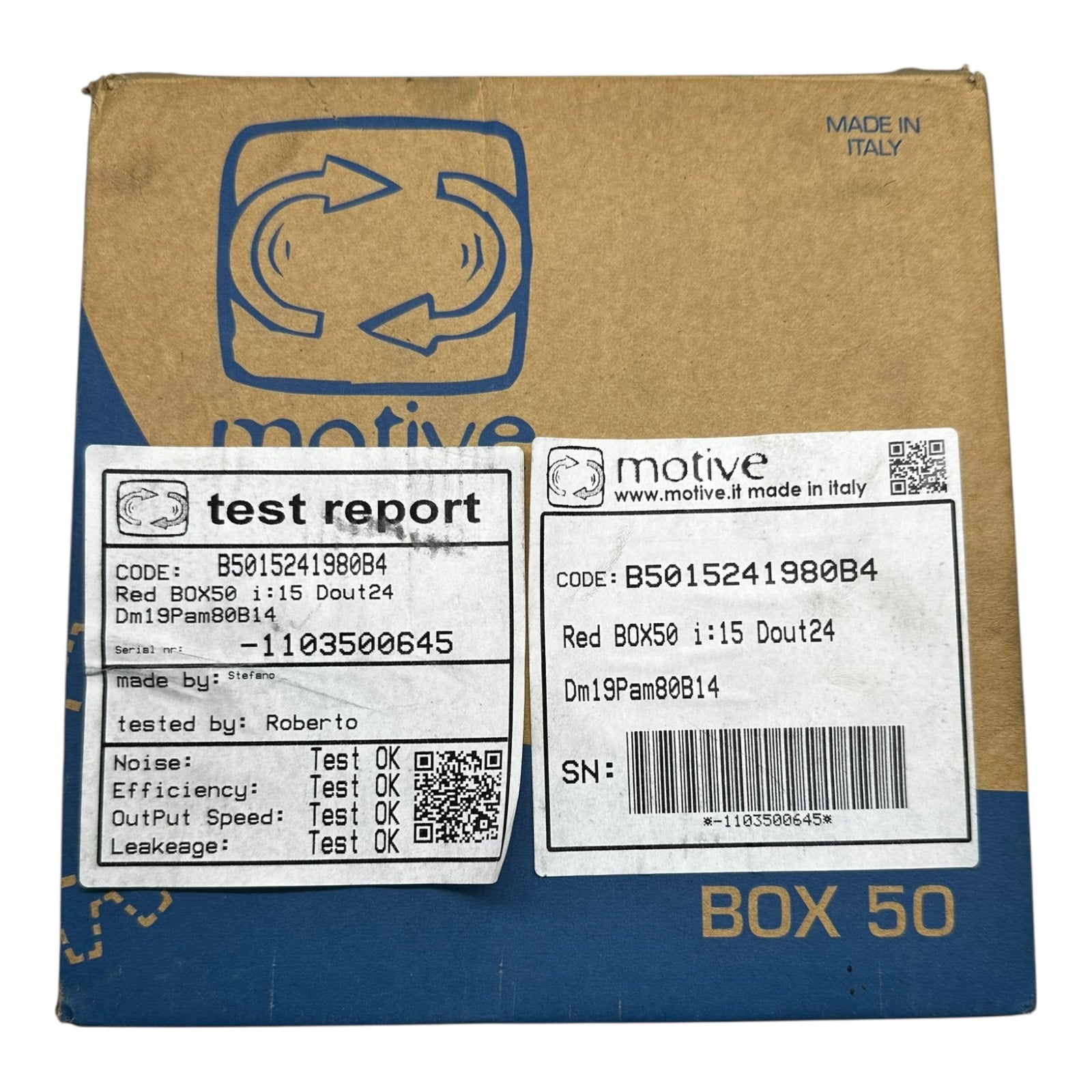 Motive BOX50 i=15 Schneckengetriebe PAM 80B14 Übersetzung 1:15