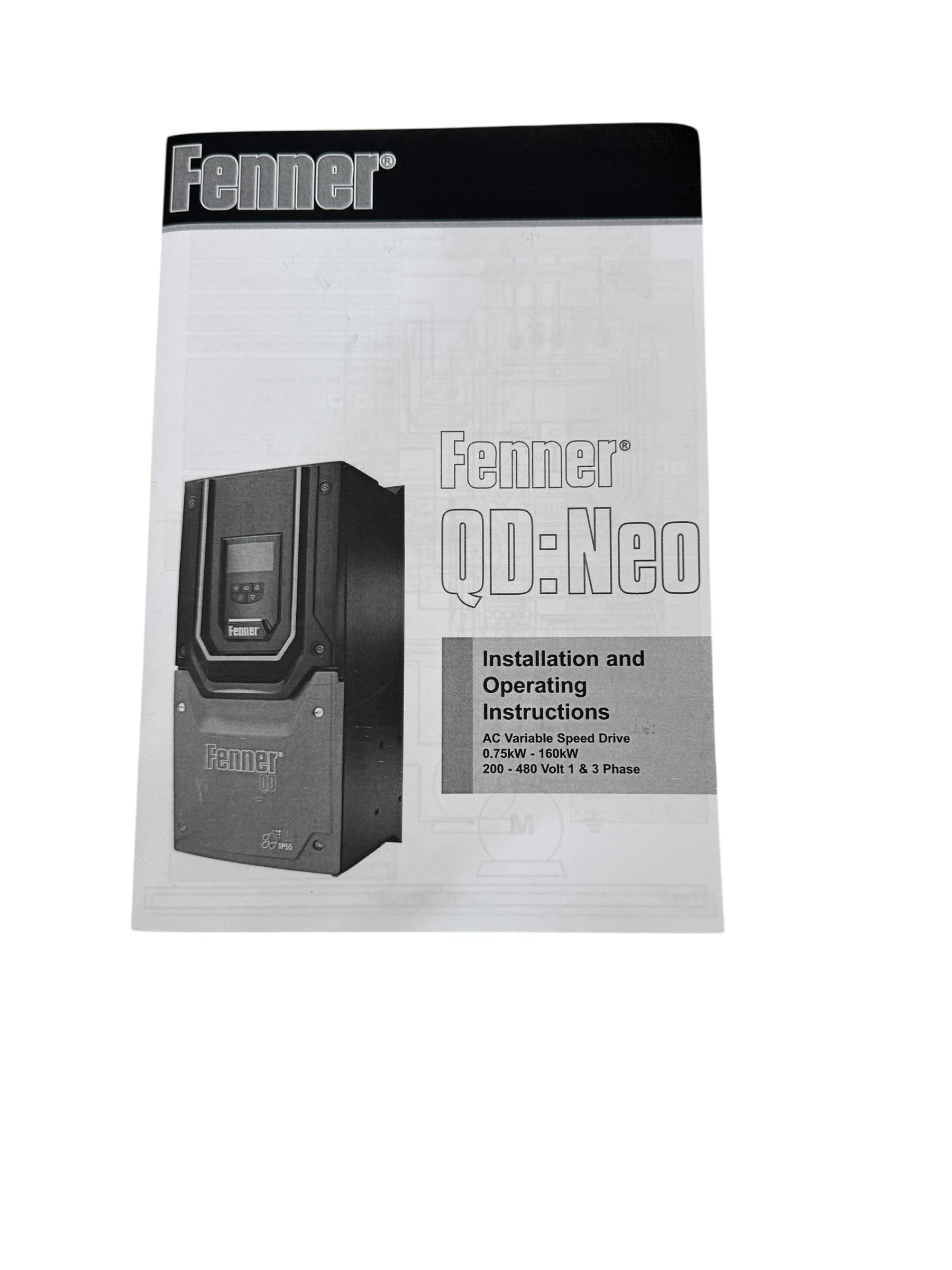 Fenner QD:Neo 572N22P2 Frequenzumrichter 2,2kW 10,5A 200-240V 3PH UNUSED