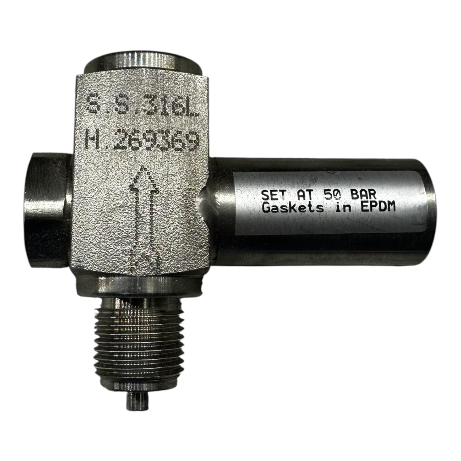 Sicherheitsventil Edelstahl 1/2” G Set 50 bar EPDM Dichtung Überdruckventil Neu