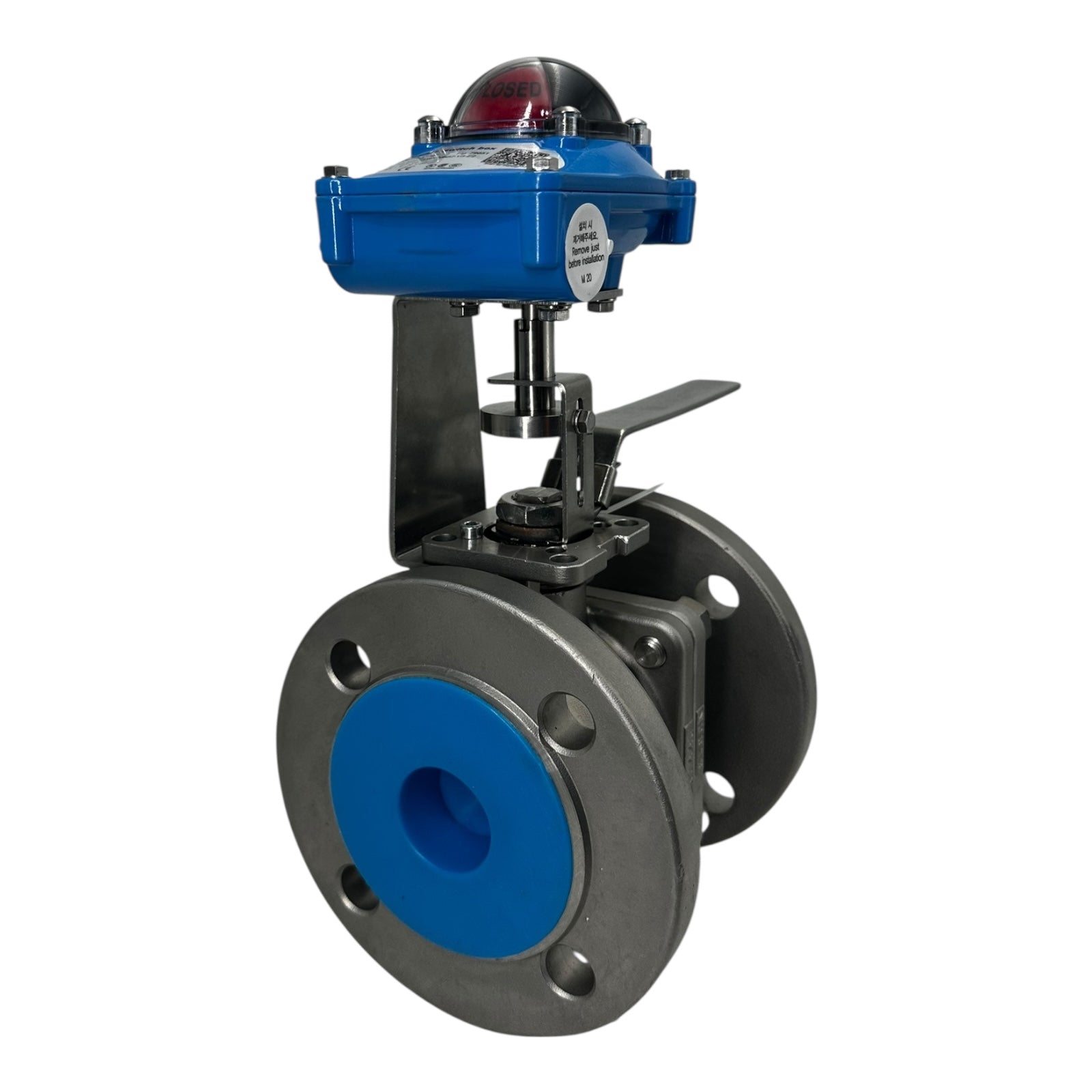 Econ Kugelhahn DN50 PN40 Edelstahl 316 PTFE Graphit mit Switch Box Fig.79651