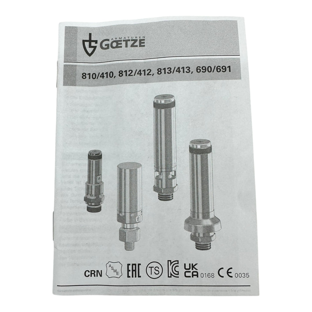 Goetze 410sGK DN8 Sicherheitsventil 5,5 bar FKM TÜV-SV 19-2055 1001164303 neu