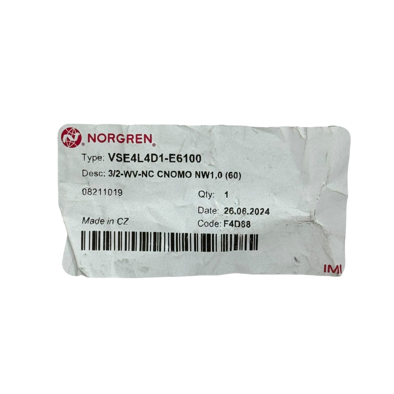IMI Norgren VSE4L4D1-E6100 3/2-Wegeventil NC CNOMO NW1.0 10bar Pneumatikventil