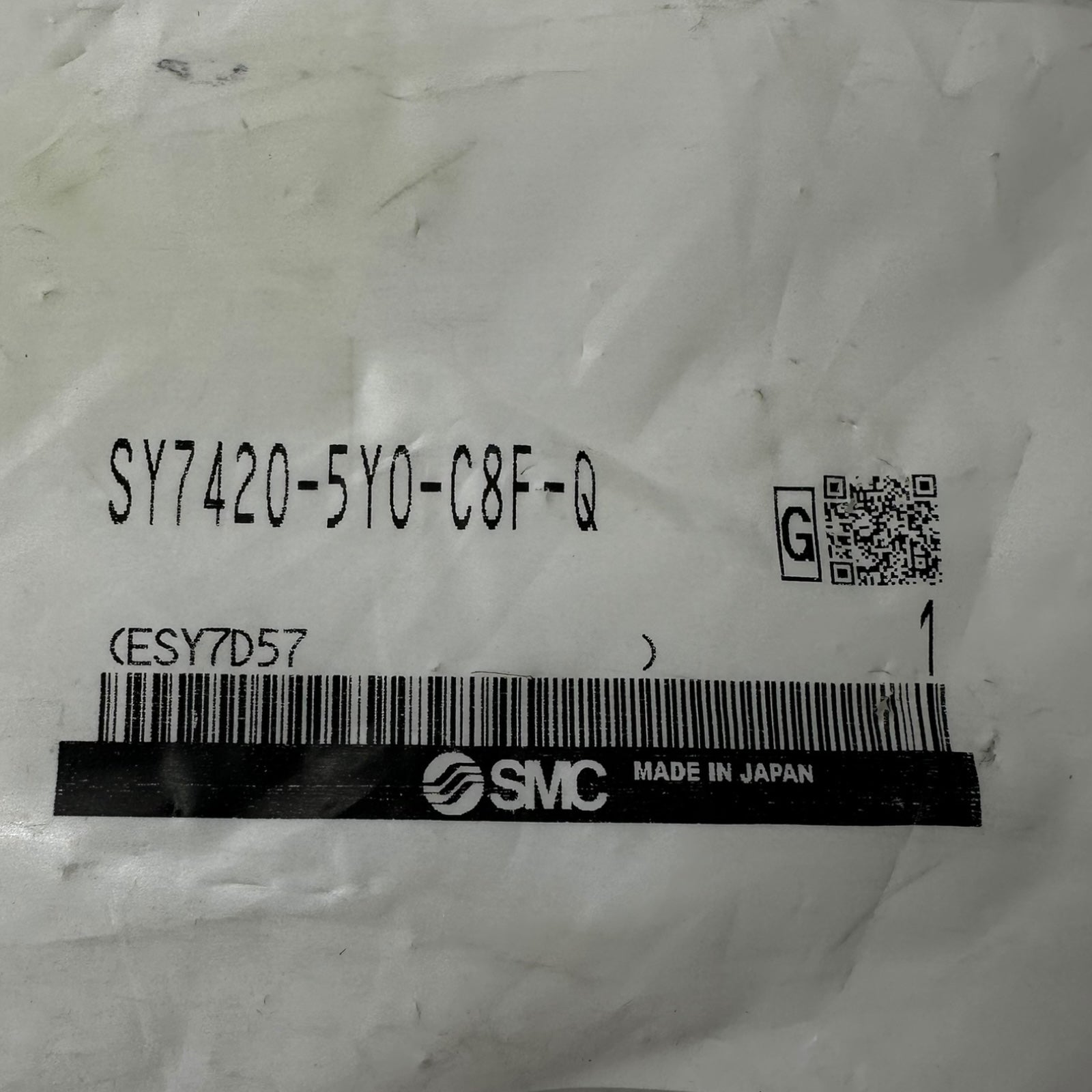 SMC SY7420-5Y0-C8F-Q Magnetventil 5/2 Wege 24VDC Pneumatik