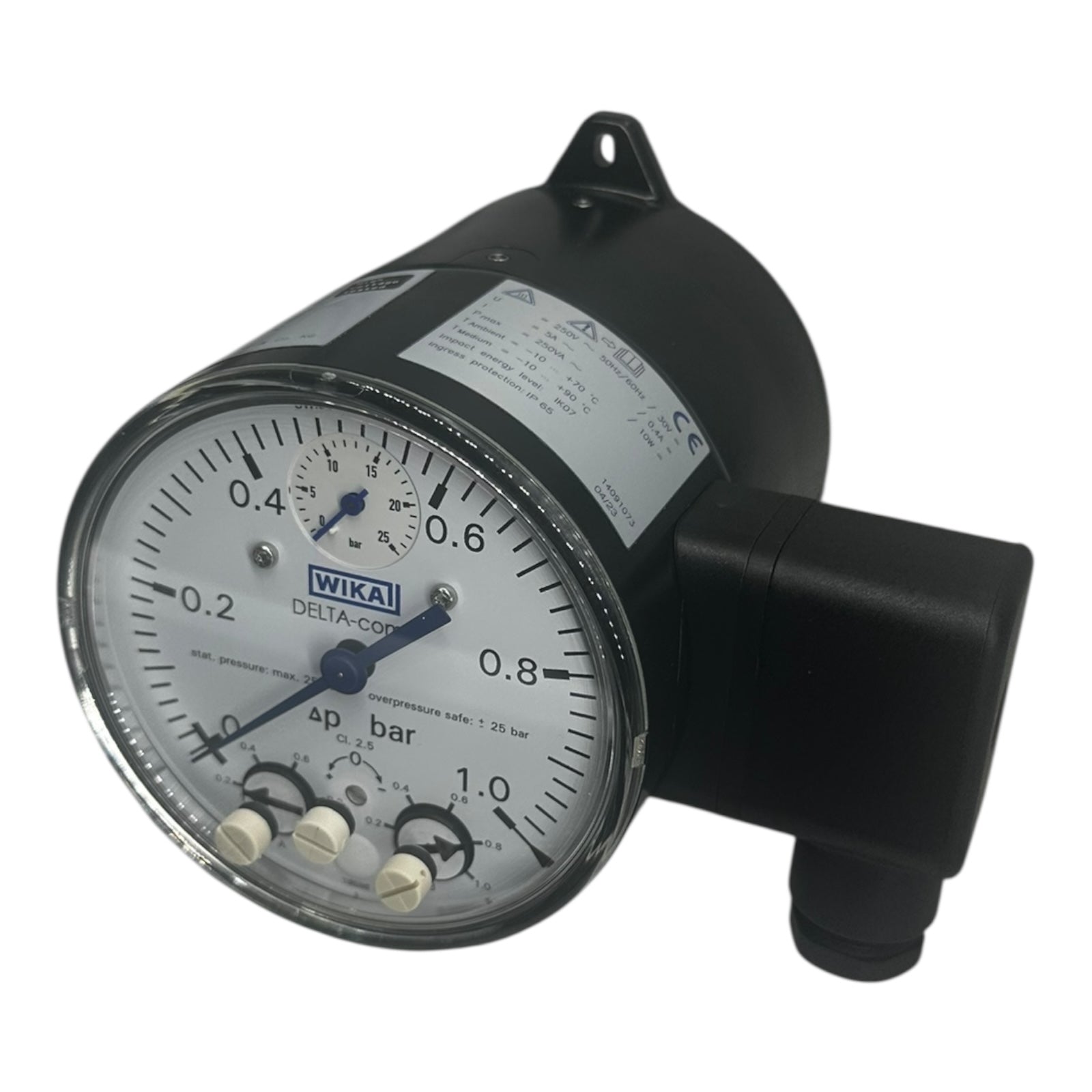 WIKA Differenzdruckmanometer DPGS40.100-D 0–1 bar SPDT Schalter IP65 neu