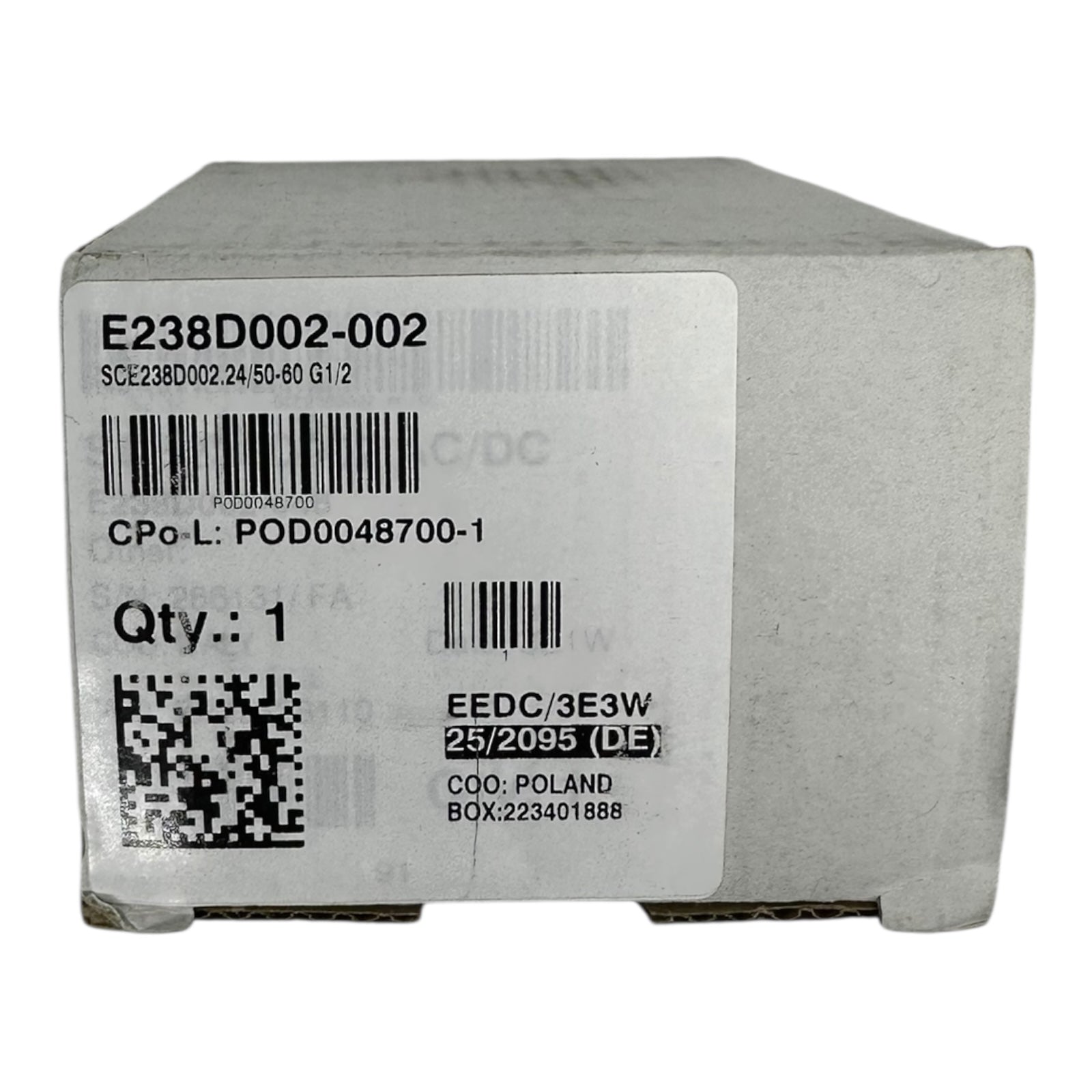 ASCO Magnetventil SCE238D002 G1/2 24/50-60V Messingventil Luft Wasser Öl 10bar