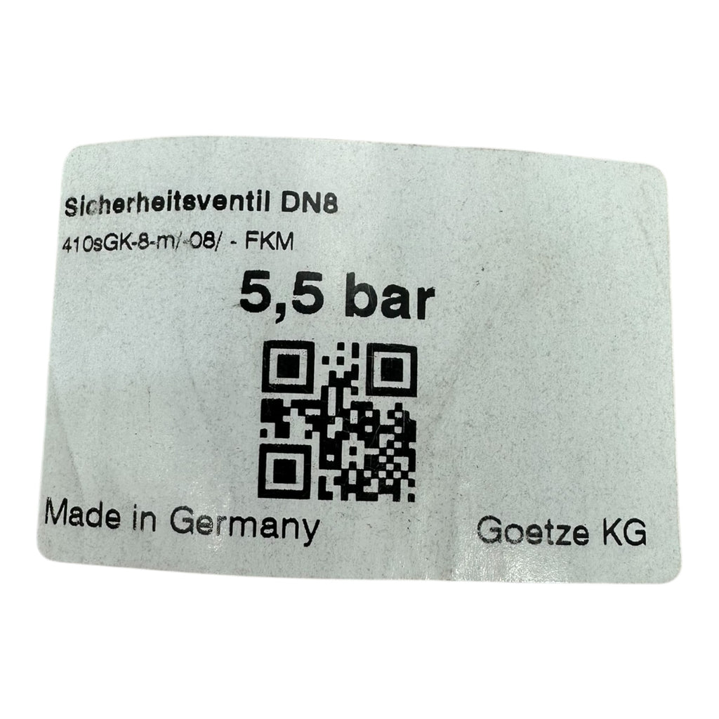 Goetze 410sGK DN8 Sicherheitsventil 5,5 bar FKM TÜV-SV 19-2055 1001164303 neu