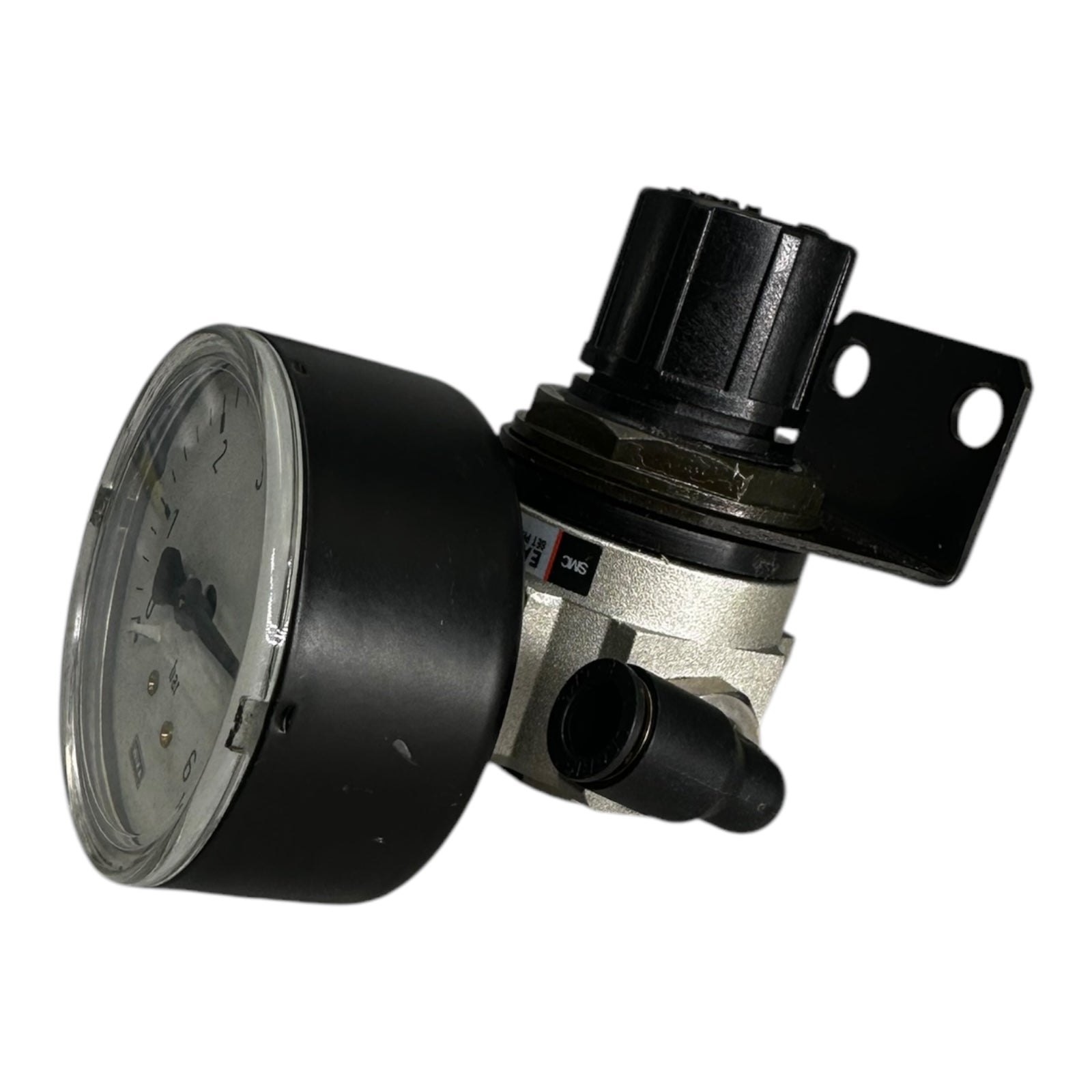 SMC EAR111-F02 Druckregler 0,05 ~ 0,69 MPa + Wika Manometer 0-6bar