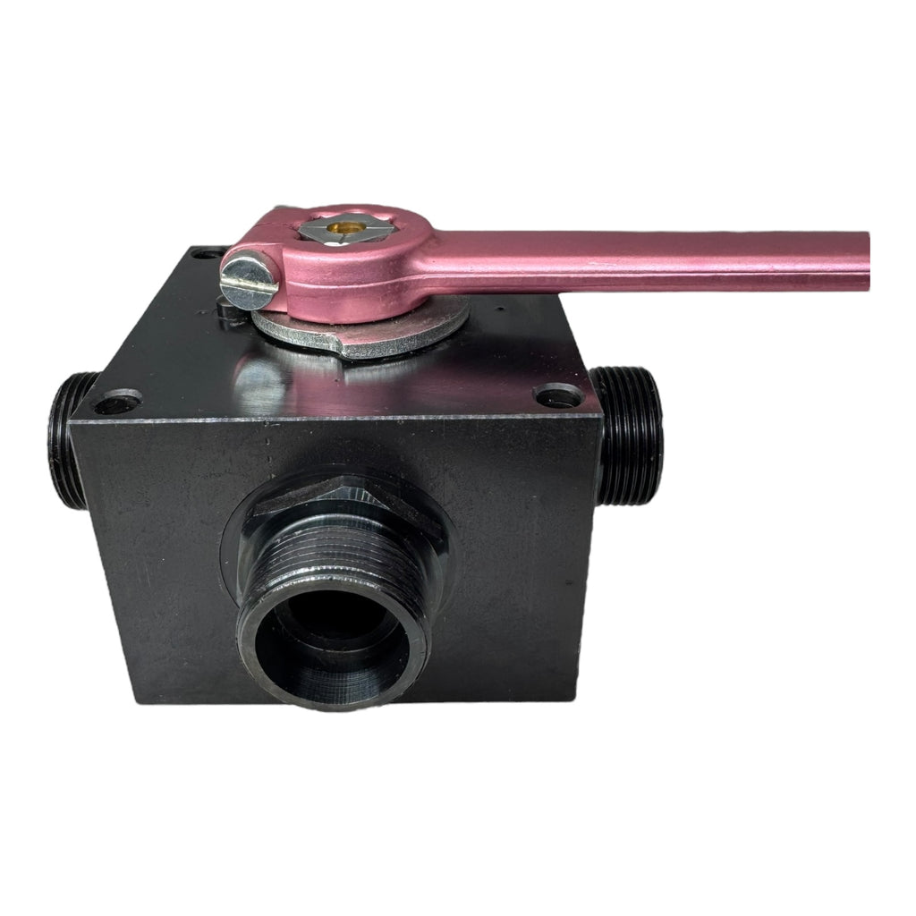 3-Wege Ventil Blockkugelhahn ST/POM/N PN 315 DN20S Stahl 315bar