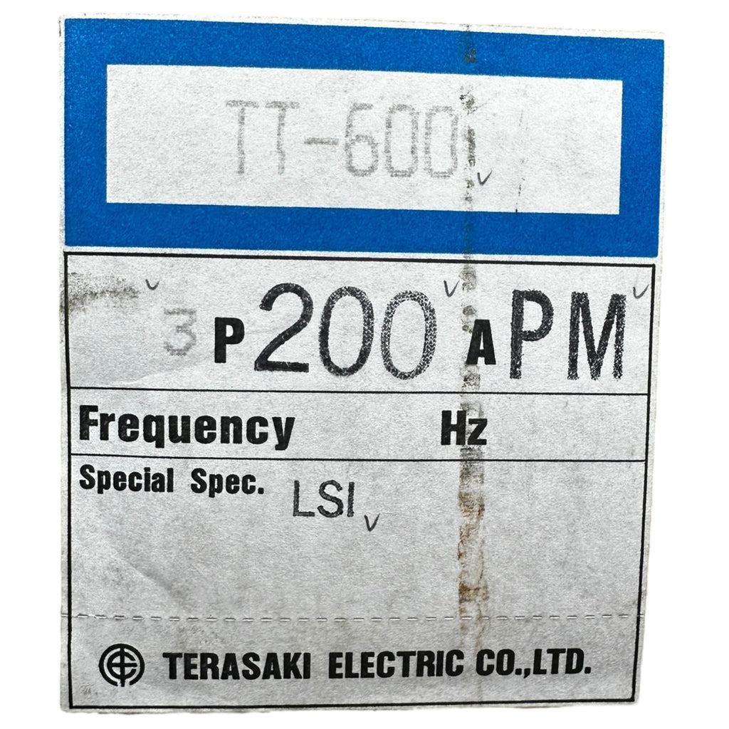 Terasaki TT-600 Leistungsschalter 200A 3-polig AC600V LSI Shunt Trip