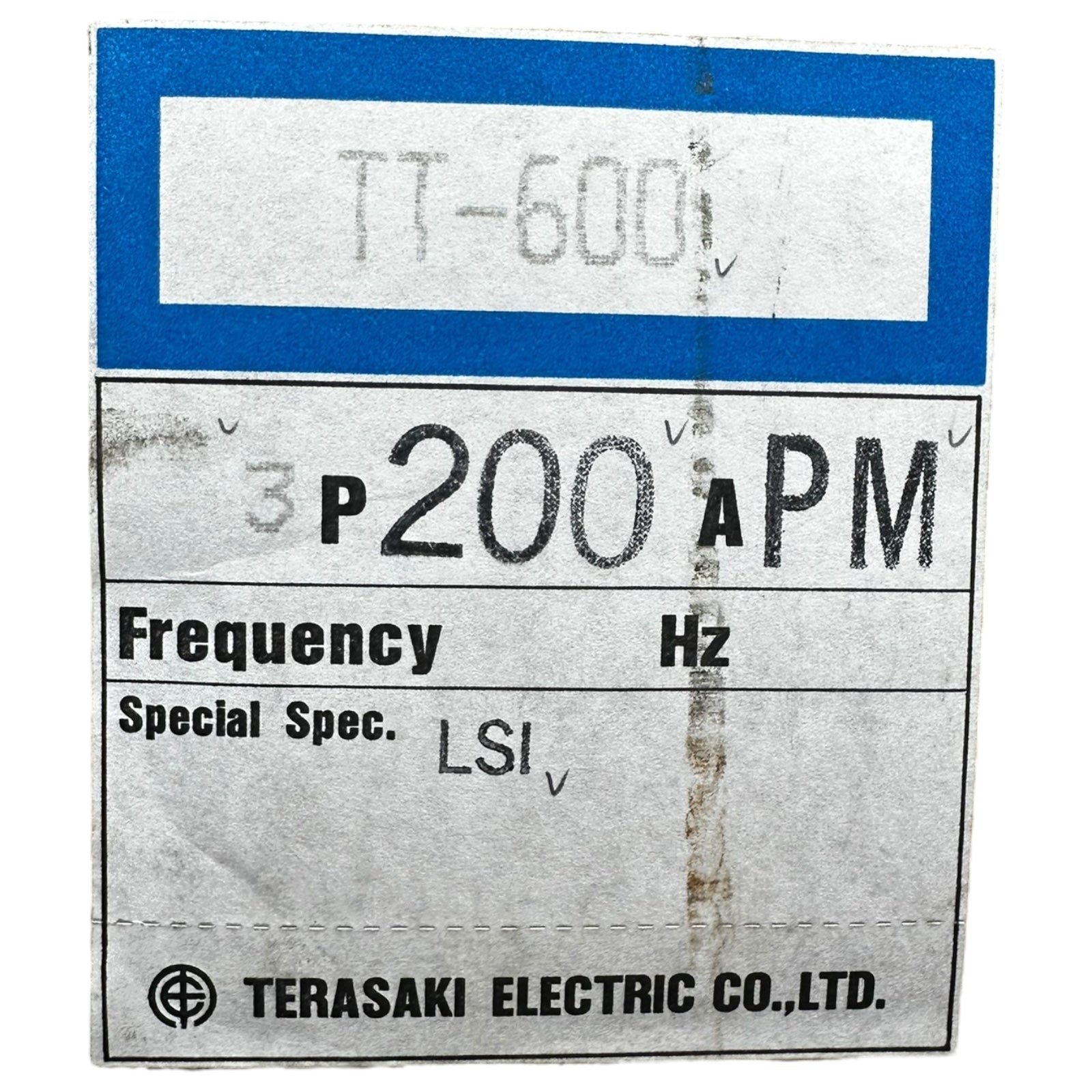 Terasaki TT-600 Leistungsschalter 200A 3-polig AC600V LSI Shunt Trip