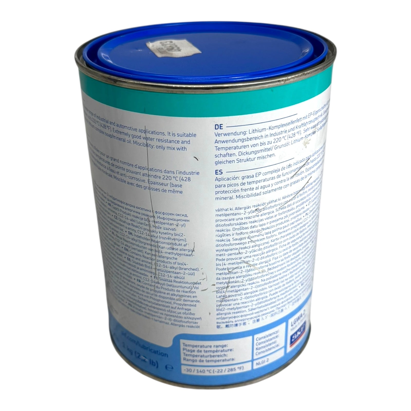 SKF LGWA 2/1 Hochleistungsfett 1 kg Wälzlagerfett -40 bis +140 °C NLGI 2