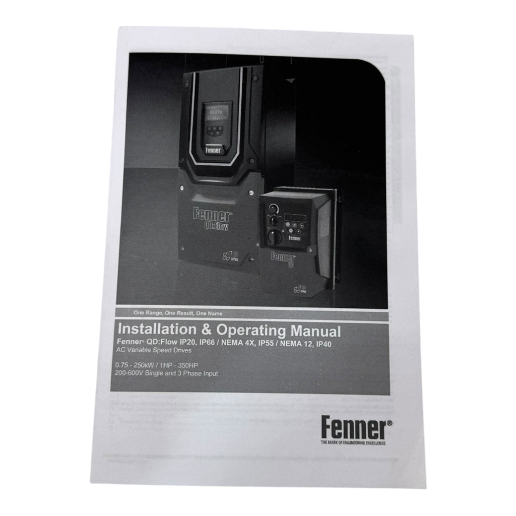 Fenner QD:Flow 586P44P0 Frequenzumrichter 9,5A 4kW 380-480V 3PH IP66 UNUSED