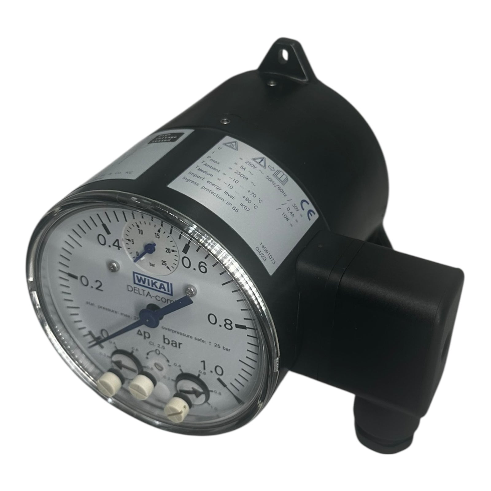 WIKA Differenzdruckmanometer DPGS40.100-D 0–1 bar SPDT Schalter IP65 neu