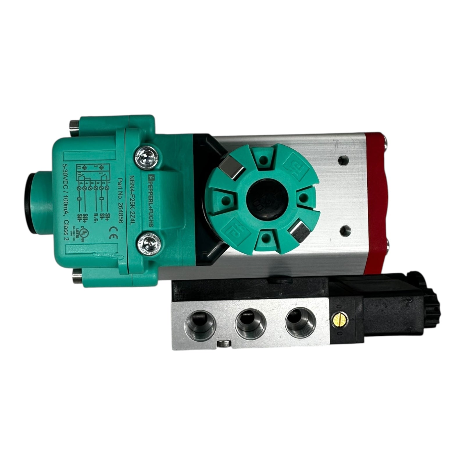END Kugelhahn DN15 PN40 mit Pneumatik Antrieb RX Ventil P+F Sensor NEU