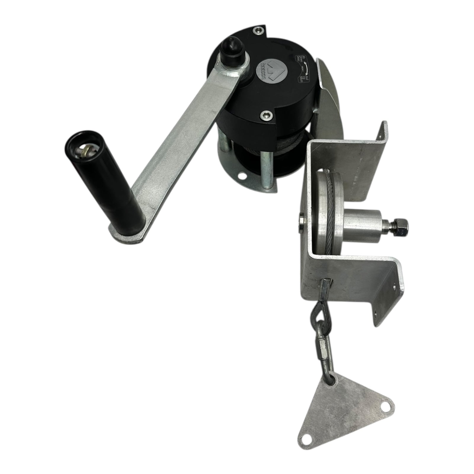 Haacon WV300-205986 Seilwinde 3kN 4mm Seil Handwinde mit Halterung