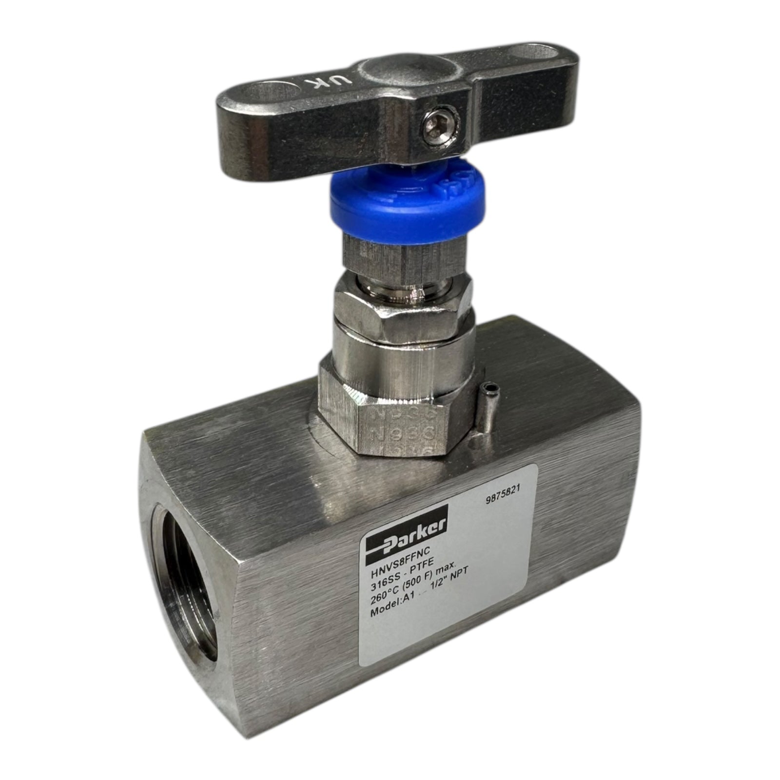 Parker HNVS8FFNC Nadel-Handventil 1/2" NPT 260°C 414 BAR 316SS