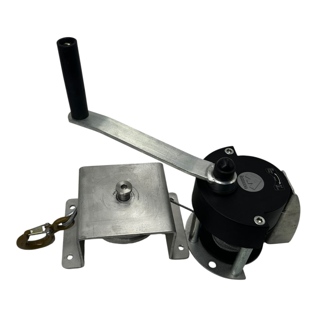haacon Handseilwinde WV 300 Seilwinde 3kN 4mm Seil Haken manuell