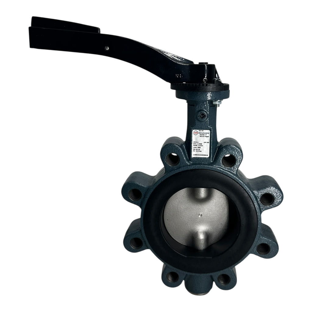 Ebro Z014-A Absperrklappe DN100 PN16 NBR Edelstahl 1.4408 Handhebel NEU