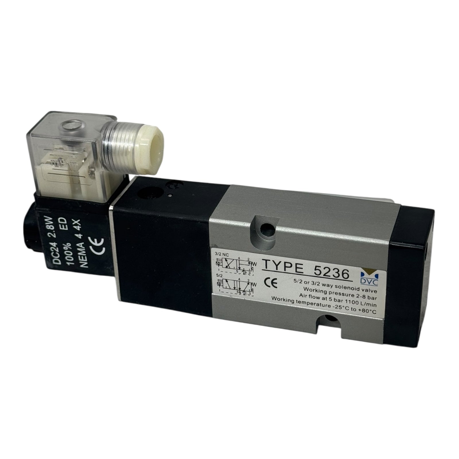 DVC 5236 Magnetventil 5/2 3/2-Wege NAMUR 24VDC 2-8bar Pneumatikventil