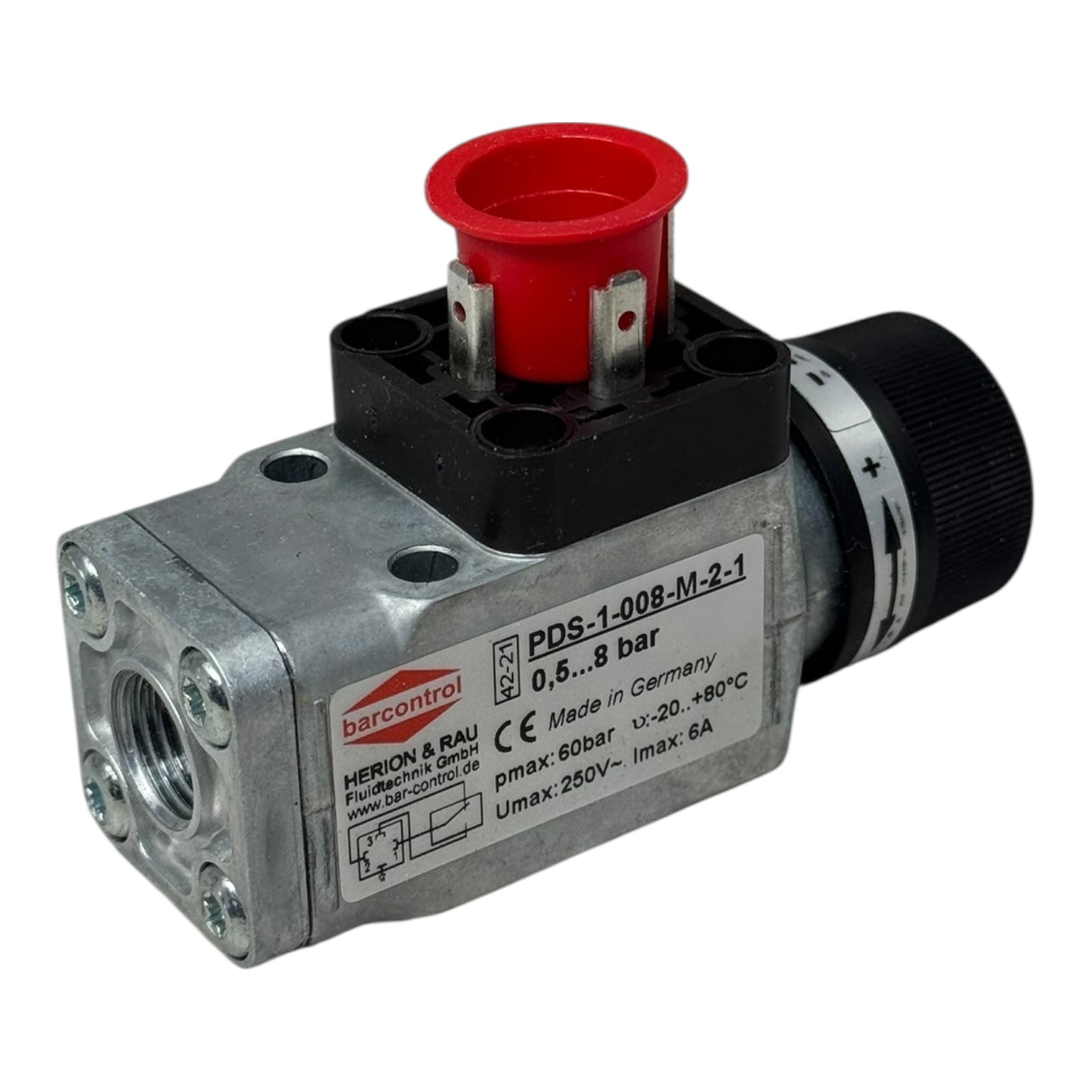 Herion Rau Barcontrol PDS-1-008-M-2-1 Druckschalter 0,5–8 bar 250V 6A