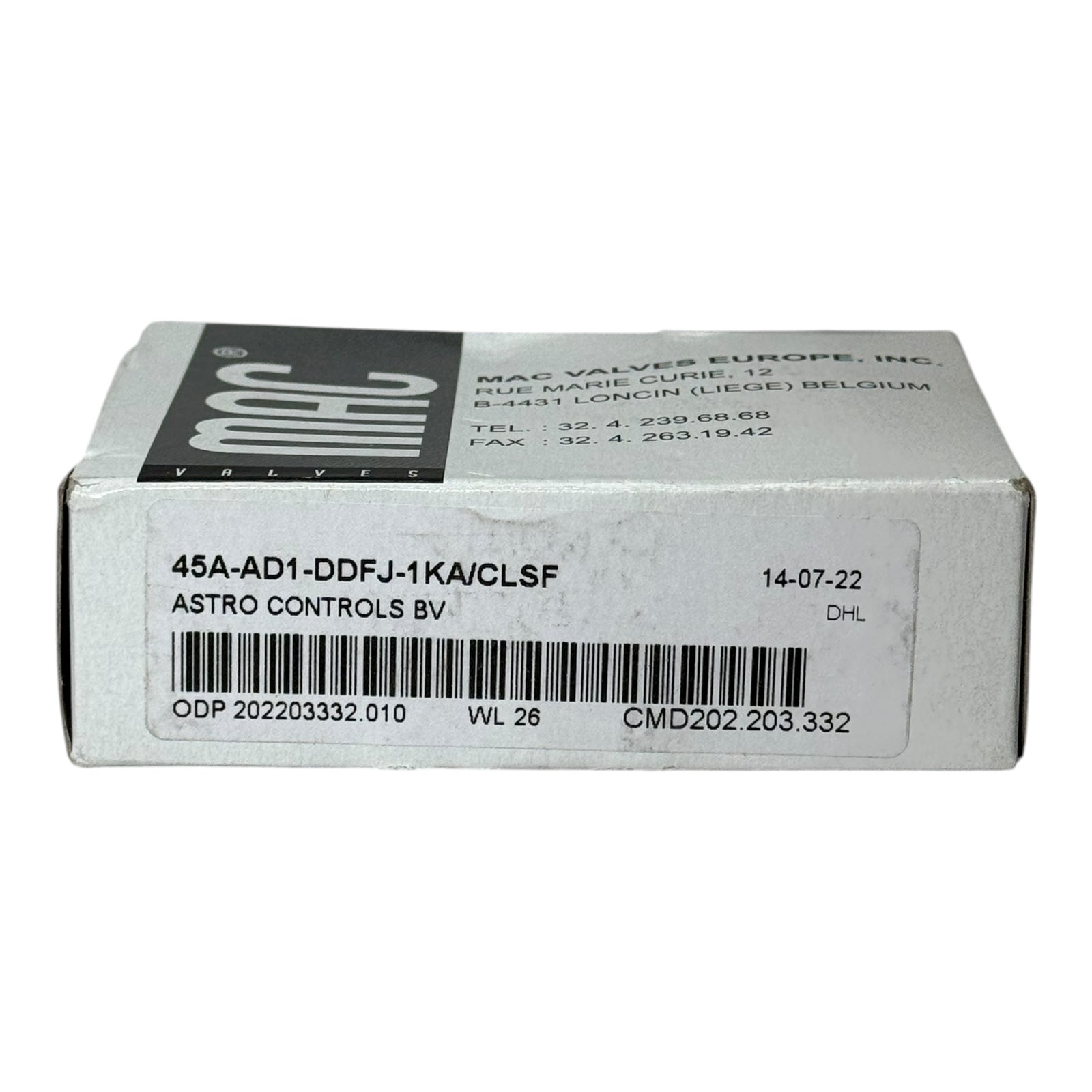 MAC 45A-AD1-DDFJ-1KA Magnetventil 24V DC 12.7W Pneumatikventil 120PSI