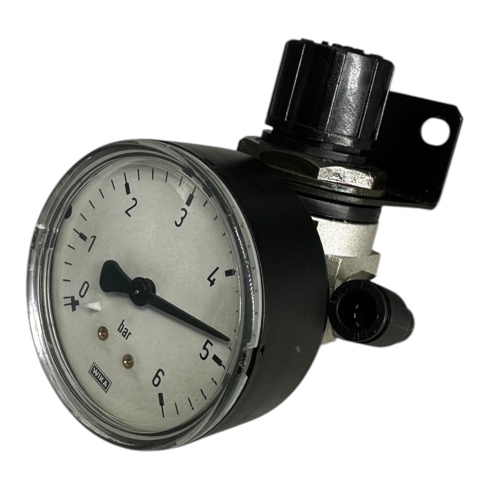 SMC EAR111-F02 Druckregler 0,05 ~ 0,69 MPa + Wika Manometer 0-6bar