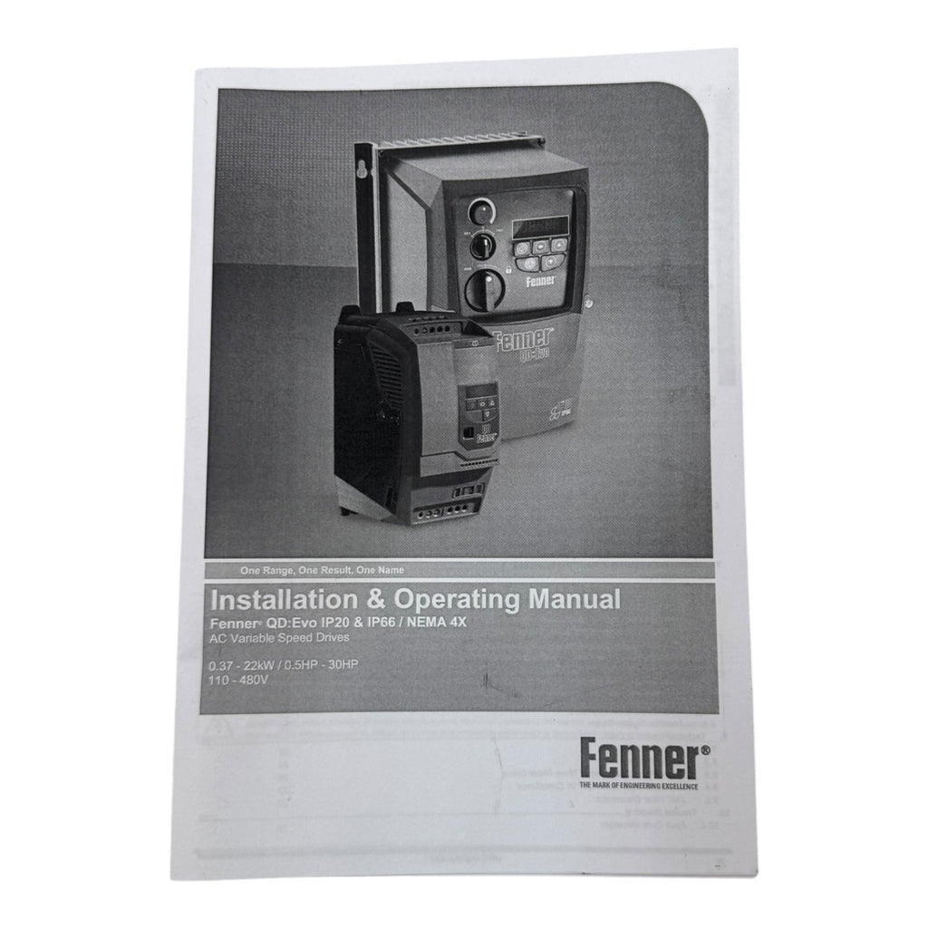 Fenner QD:EVO 572E22P2 Frequenzumrichter 2,2kW 10,5A 200–240V 3PH IP20 UNUSED