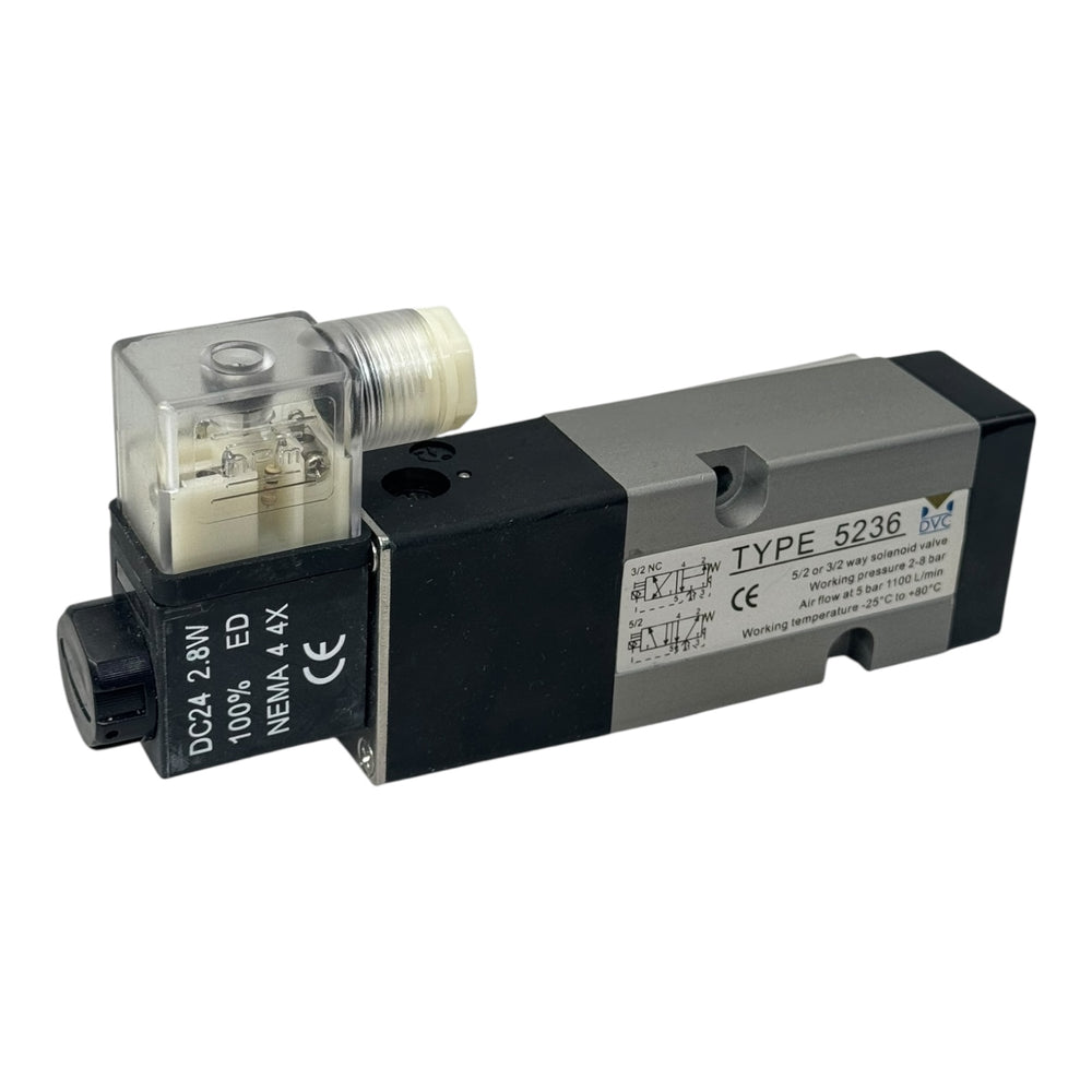 DVC 5236 Magnetventil 5/2 3/2-Wege NAMUR 24VDC 2-8bar Pneumatikventil