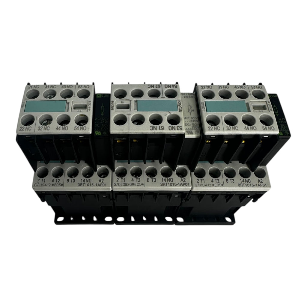 3x Siemens 3RT1015-1AP01 Schütz 3-polig 24V AC Hilfskontaktblock