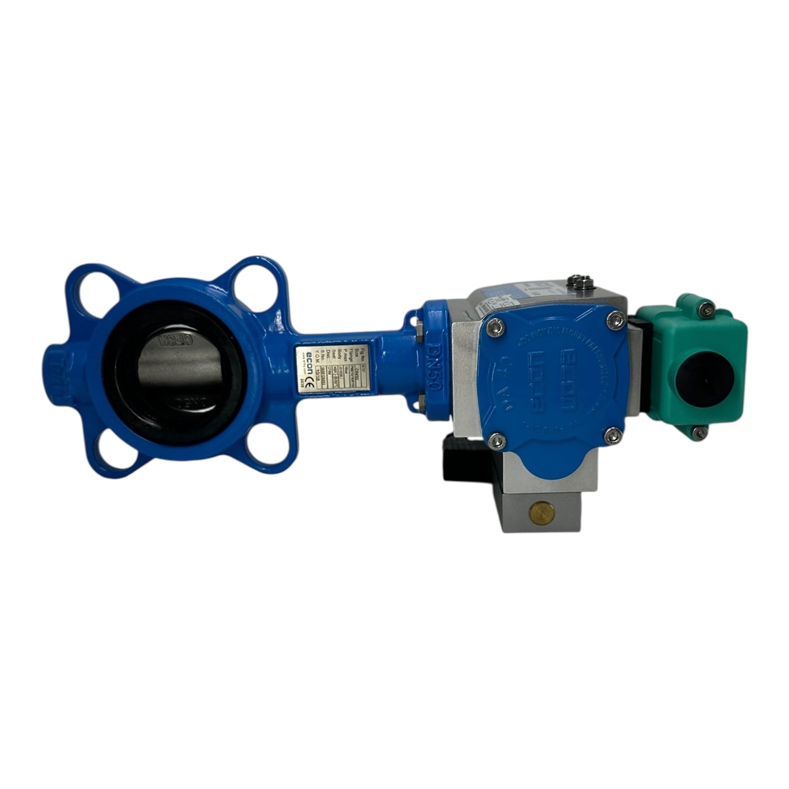 Econ Absperrklappe DN50 PN16 CF8M NBR mit Pneumatik Antrieb RX P+F Sensor NEU
