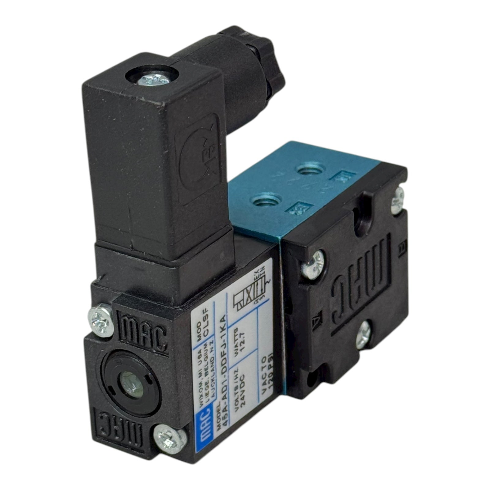 MAC 45A-AD1-DDFJ-1KA Magnetventil 24V DC 12.7W Pneumatikventil 120PSI