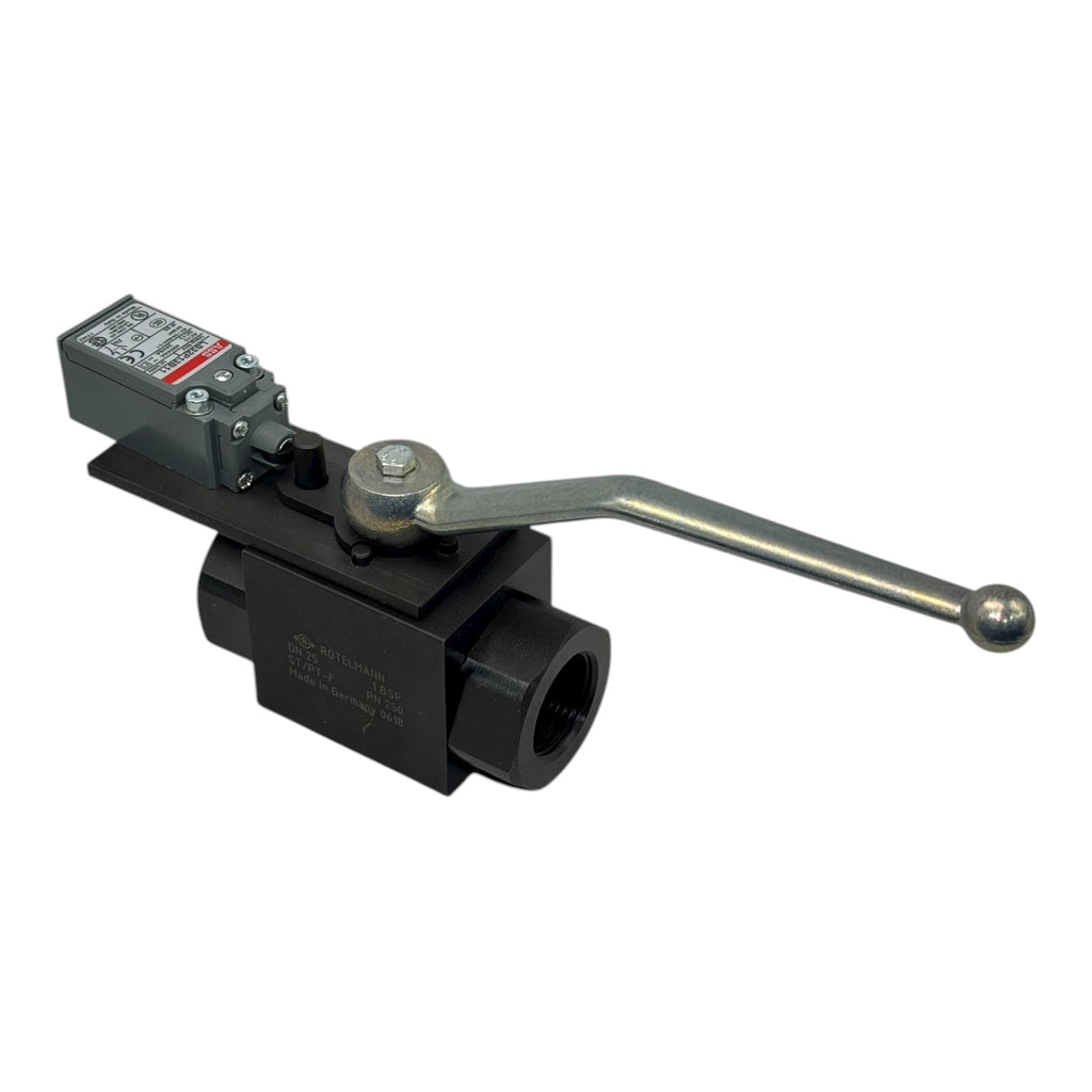 Rötelmann ST/PT-F DN25 PN250 Kugelhahn 1” BSP mit ABB LS32P13B11 Endschalter