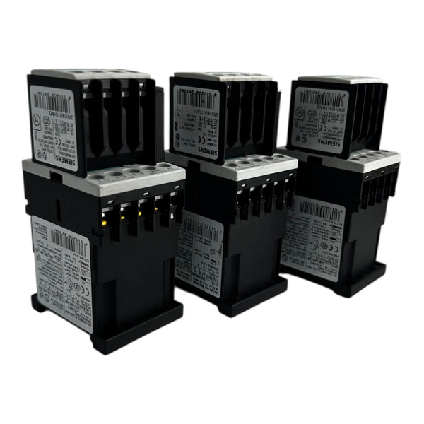 3x Siemens 3RT1015-1AP01 Schütz 3-polig 24V AC Hilfskontaktblock